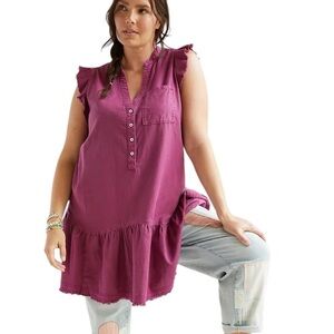 Anthropologie Purple Mini Dress